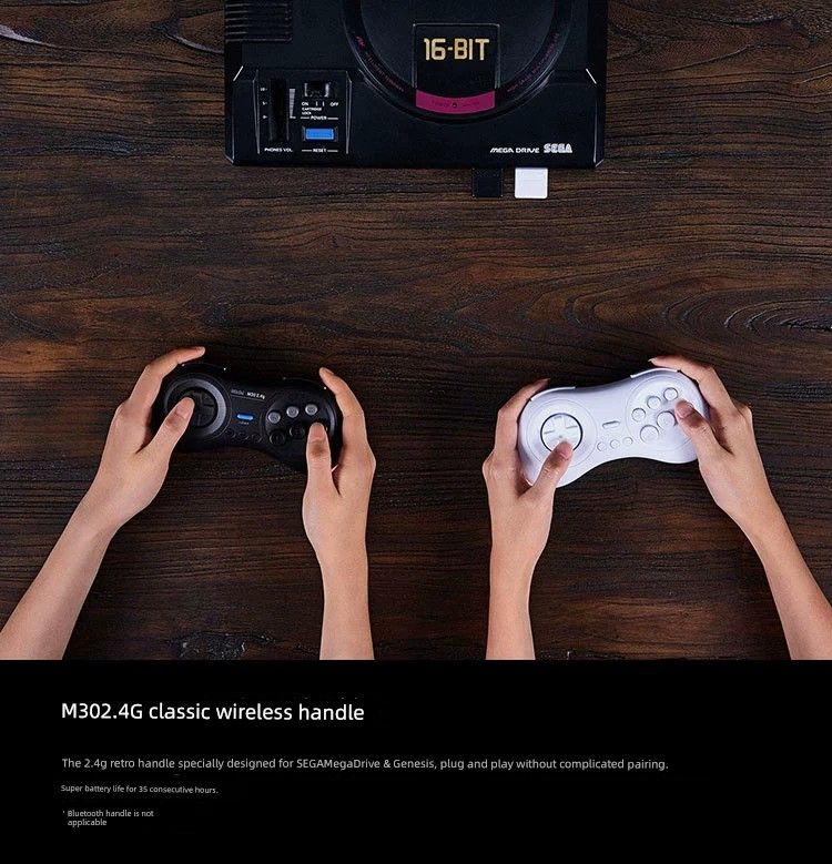 Eight-Position Hall M30 2.4G Wireless Handle Support Sega MD Game Hine Wired Computer Nsswitch Continuous Delivery_voghion.com