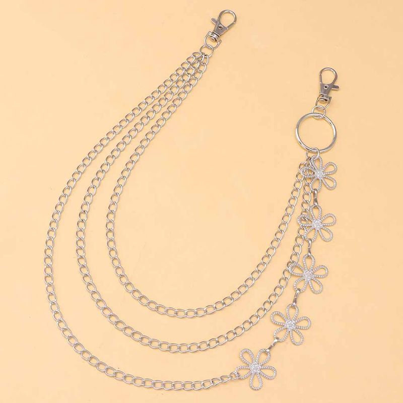 Nuovo fiore cavo in metallo per accessori, catena in denim alla moda e versatile, catena per il corpo in stile Ins_voghion.com