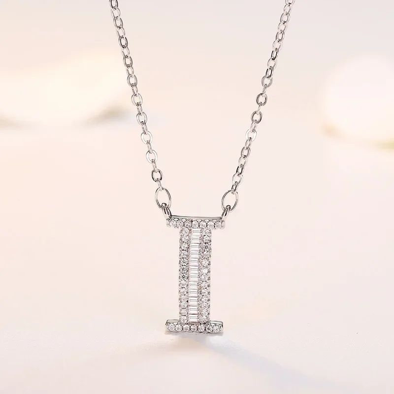 Klassiskt Sterg Sier Nytt Gnistrande A~Ö Bokstav Hänge Halsband Utsökt Ljus Charm Damsmycken Överraskningspresent_voghion.com