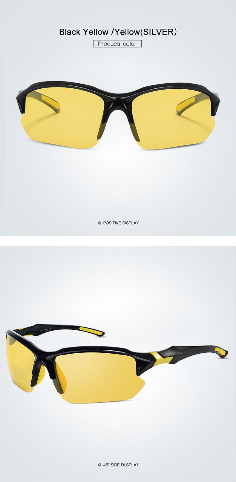 Neue polarisierte Sonnenbrillen für den Außenbereich zum Radfahren für Männer und Frauen mit Nachtsicht, Fahrradfahren, Sportbrille, bunt, Halbrahmen_voghion.com