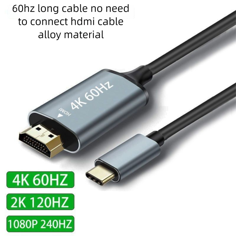 Cep Telefonları ve Dizüstü Bilgisayarlar İçin Tip-C HDMI Adaptör Kablosu HD TV'lere, Aynalı Görüntü Sistemlerine, Projeksiyon Ekranlarına ve Ekranlara Bağlanır_voghion.com