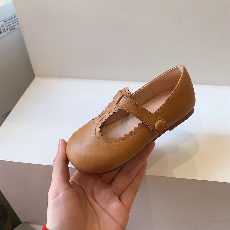 Kinder schuhe Flacher mund kinder leder schuhe kleine prinzessin einzelnen schuhe für mädchen_voghion.com
