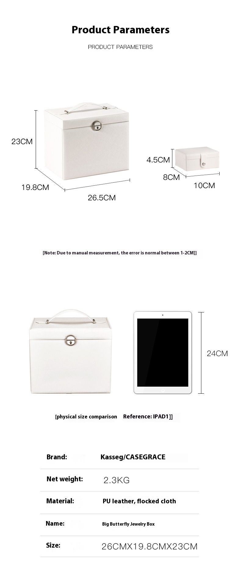 Large capacity five layer leather makeup box, multi-layer jewelry storage box_voghion.com