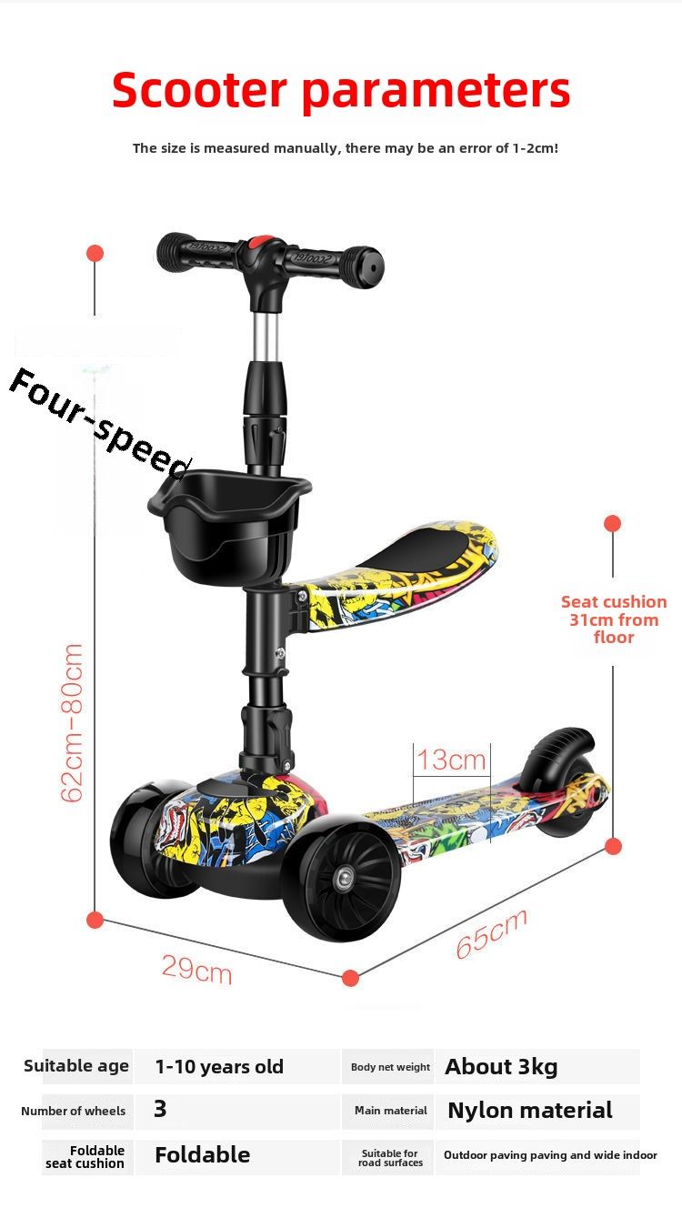 Kanner-Scooter 2-6-8 Joer aalt Jong a Meedchen Puppelches-Scooter Kanner-Outdoor-Jo-Jo-Spillauto_voghion.com