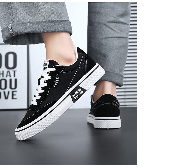 Plus Size Canvas For Men 2025 Spring New Versatile Trendy Sneakers Sports Fashion Casual Shoes_voghion.com