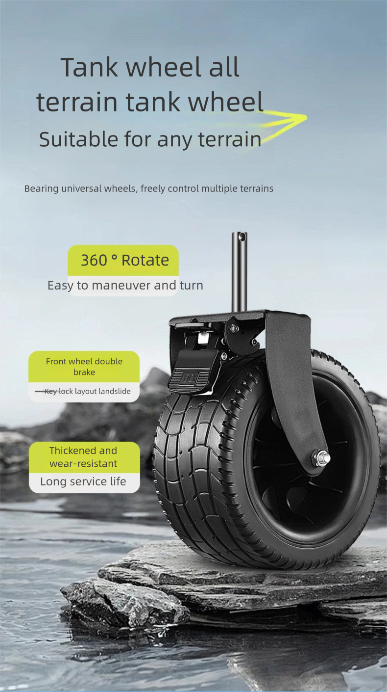 Outdoor Folding Portable Stall Camping Campsite Pull Cart_voghion.com