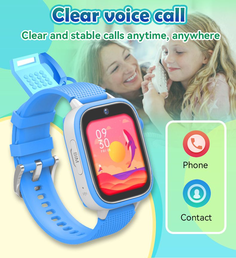 children's phone watch 4G smart positioning watch video SOS call independent watch _voghion.com