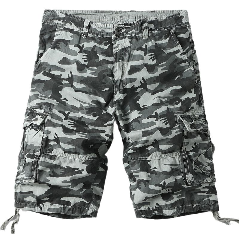 2025 New Men's Casual Shorts, Multi Pocket Work Mid Length Pants, Trendy Oversized Pants_voghion.com