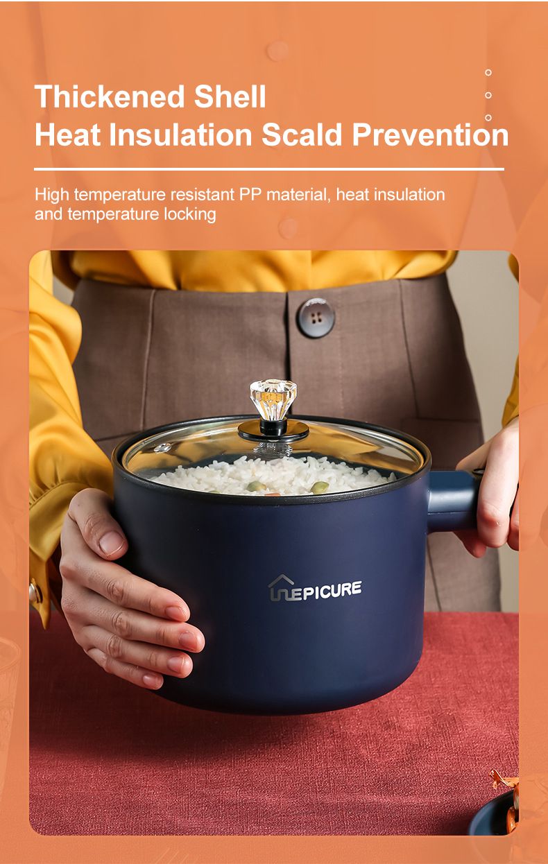 Mini Electric Cooker Multi-Function All-In-One Pot Double Layer Household Noodle Cooker Non-Stick Hot Pot Kitchen Tool_voghion.com