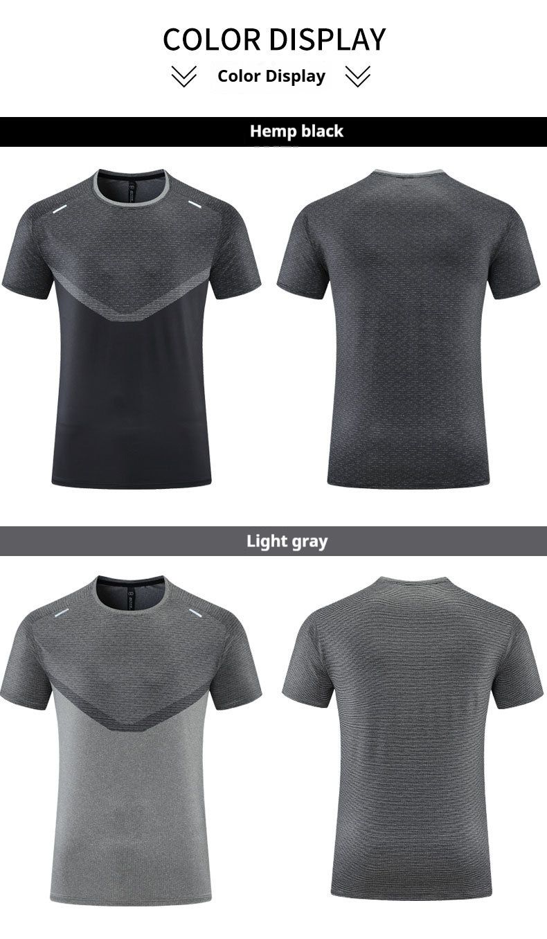 T-shirt à manches courtes pour homme, col rond, absorbant la transpiration, pour le sport, la randonnée, le fitness, le basket-ball, été_voghion.com