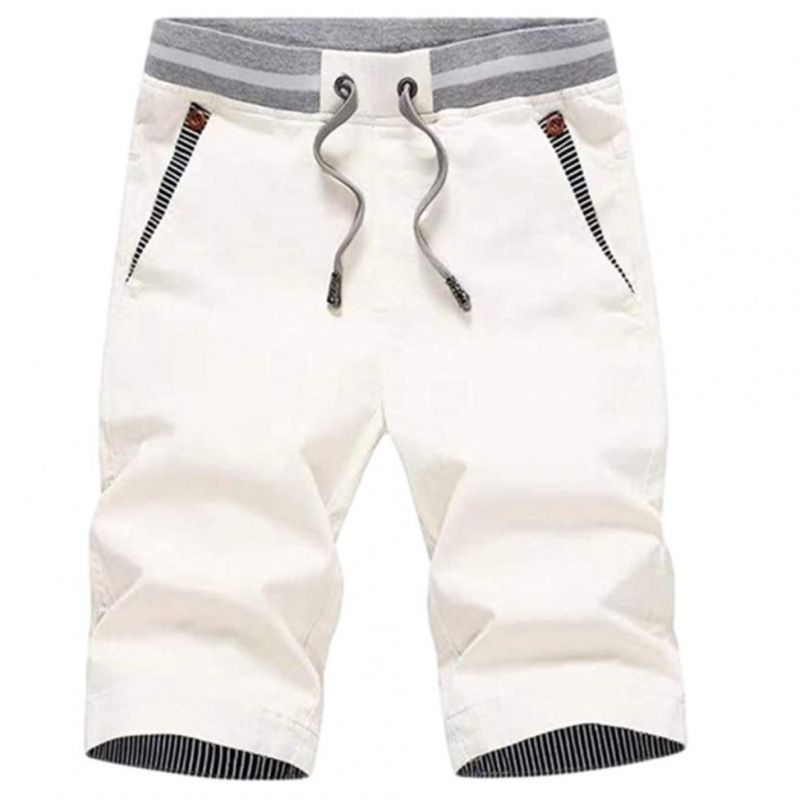 Premium Products Men's Summer Casual Cropped Cotton And Linen Oversized Plus Size Mid Length Shorts, Beach Pants, Men's_voghion.com