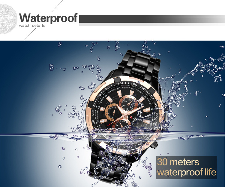CURREN CARREN 8023 Casual Business Waterproof Quartz Men's Watch_voghion.com
