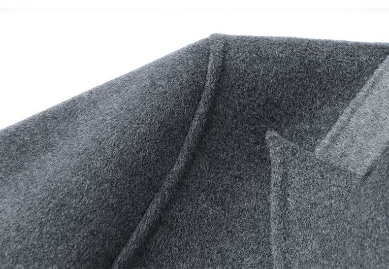 Premium Men's Wool Cashmere Blend Double-Breasted Overcoat - Slim Fit Winter Trench Coat For Business Casual & Formal Occasions_voghion.com