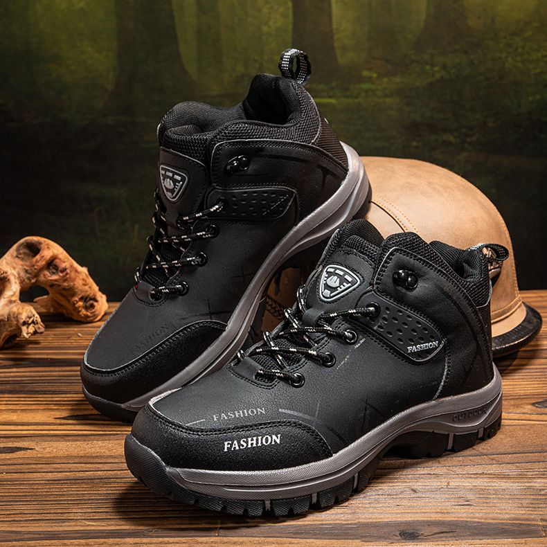 Wasserabweisende High-Top-Wanderstiefel für Herren – Rutschfeste Outdoor-Trekkingschuhe für Herbst und Winter (Schwarz/Braun/Grün/Khaki)_voghion.com