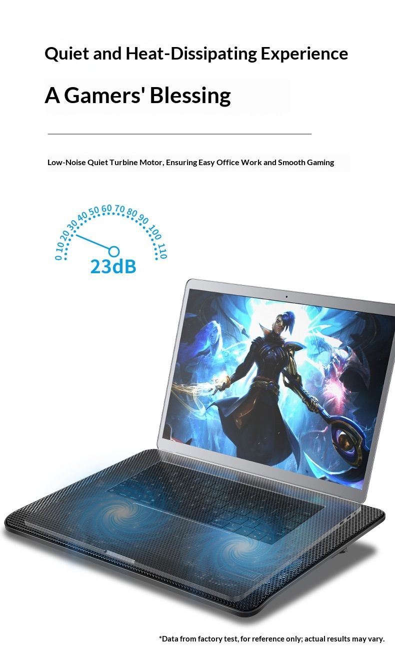 NeoGear NeoGear Cooler 14 pollici 15 pollici Potente base di raffreddamento silenziosa per laptop Disponibile_voghion.com