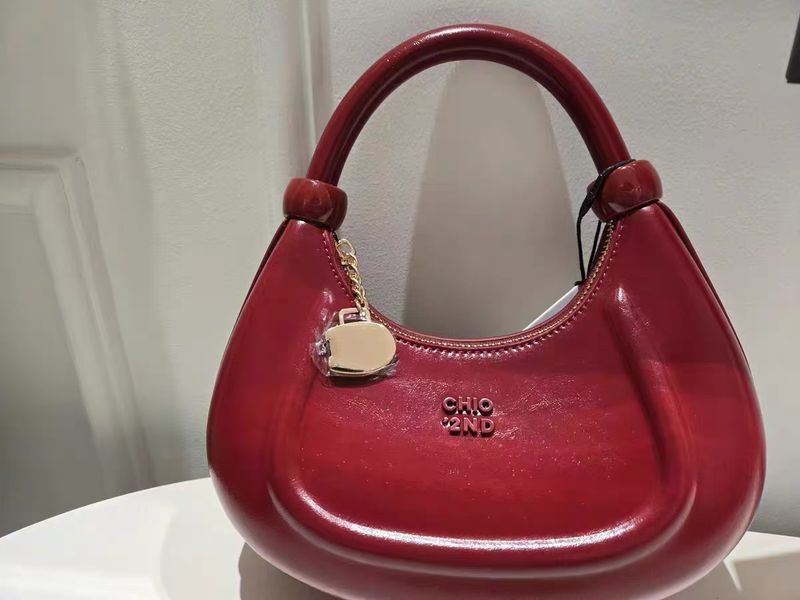 Nanfeng Versatile Trendy Crescent per donna Primavera Estate Borsa a mano Piccola tote Spalla Tracolla Borsa da sposa rossa_voghion.com