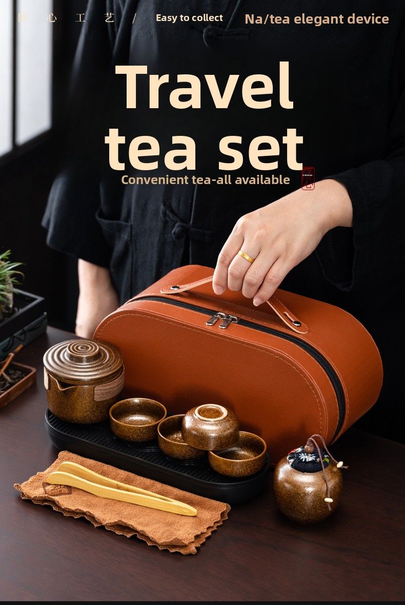 Set Small Portable Quick Tea Cup Outdoor Camping Travel Teapot Teacup One Pot Two Cups_voghion.com