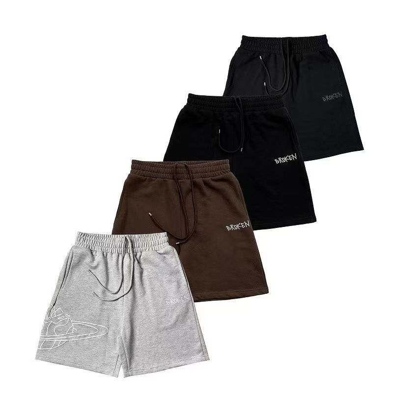 2025 New Sweatpants BROKEN Printed Casual Street Youth Cotton Shorts_voghion.com