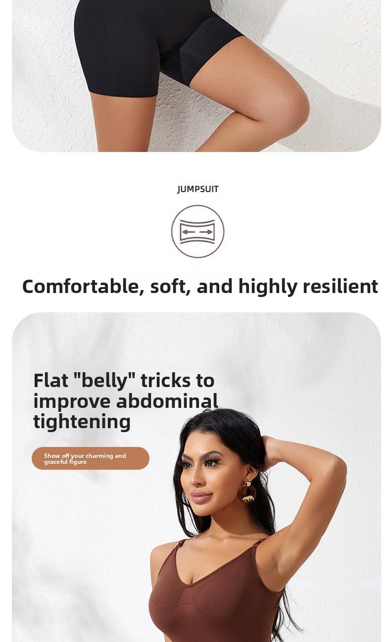 Canotta in un unico pezzo contenitiva per il controllo della pancia, per il sollevamento dei glutei, boxer da donna, taglie forti, transfrontaliere, europee e americane_voghion.com