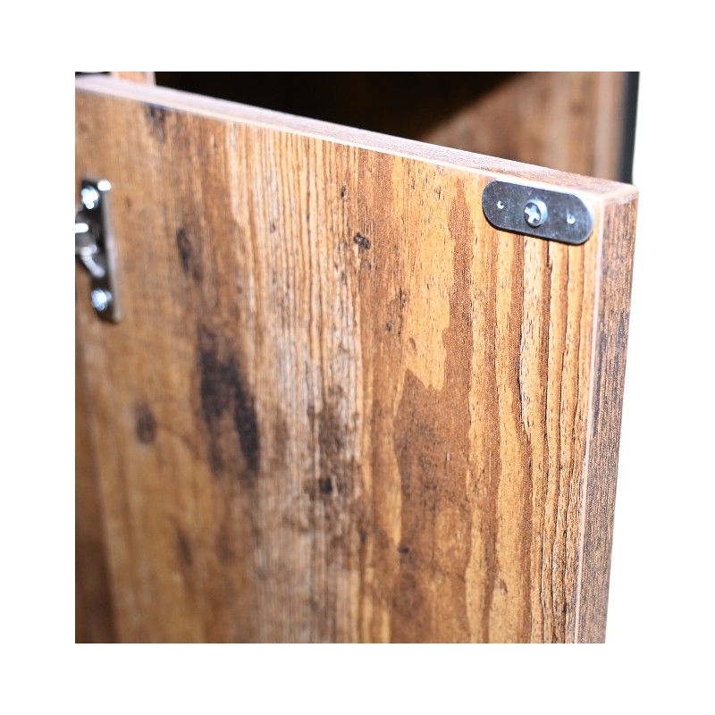 Rustic Brown Wooden Cat Litter Box Enclosure, Spacious Hidden Cat Litter Box With Scratching Mat Furniture For Bedroom, Bathroom, Living Room-31.9"x17.7"x31.4", 61 Lbs_voghion.com