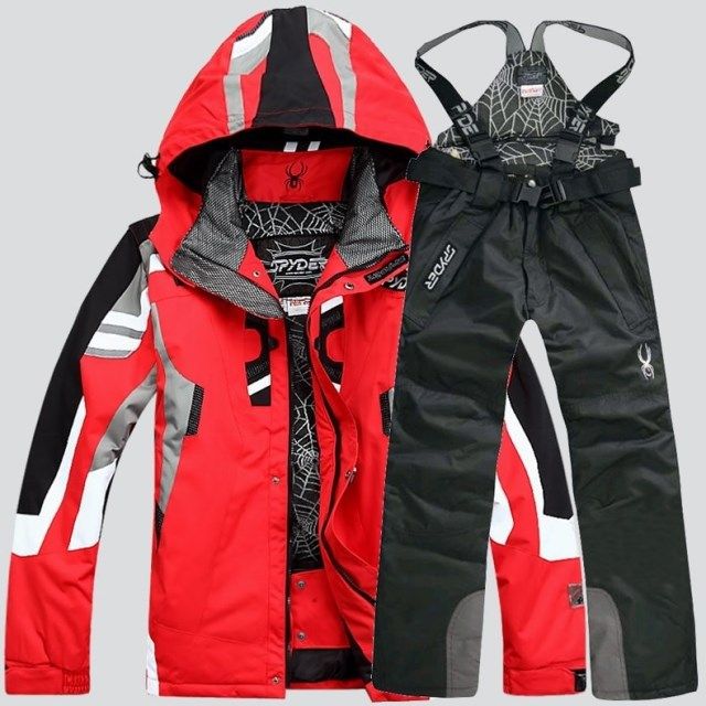 Ein neues Skianzug-Set, wasserdicht, kältebeständig, Thermo-Herrenhose, Baumwolljacke, Bergsteigen, Outdoor, L_voghion.com