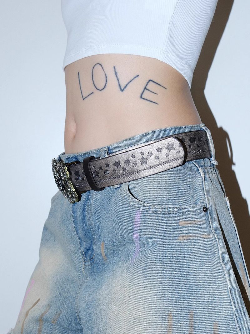 Nova Flash Diamonds Women's Multifunctional Daily Casual Jeans One Belt For All_voghion.com