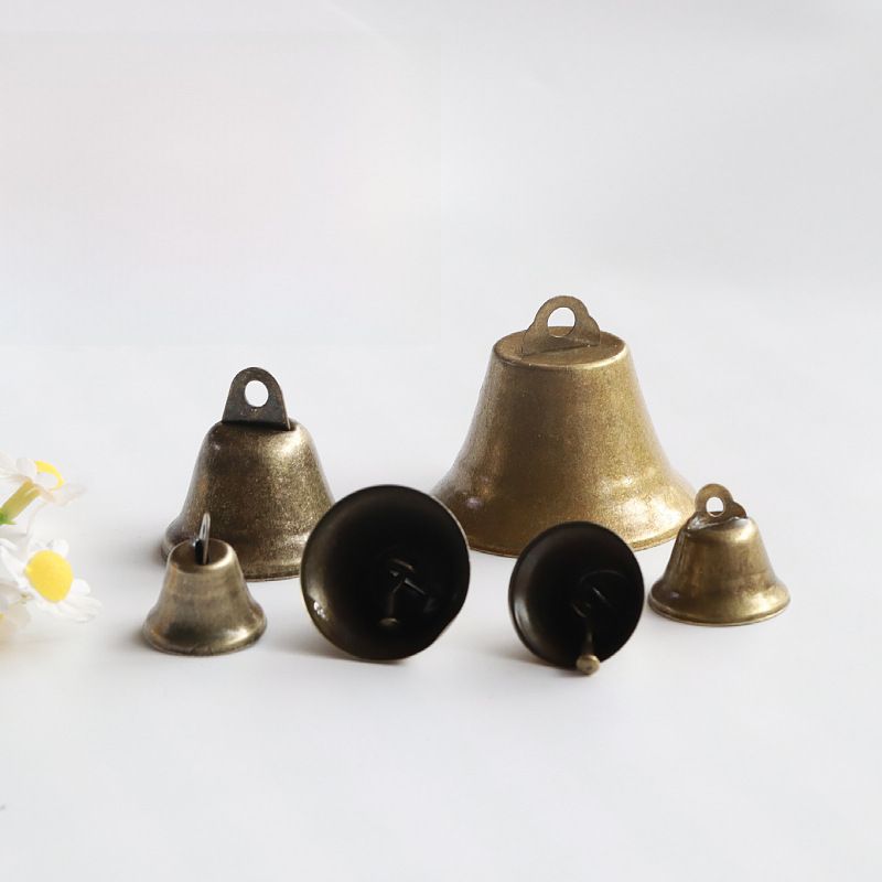 Bronzový otevírací roh zvonek vánoční sváteční dekorace diy doplňky okenní přívěsek retro zvonek_voghion.com