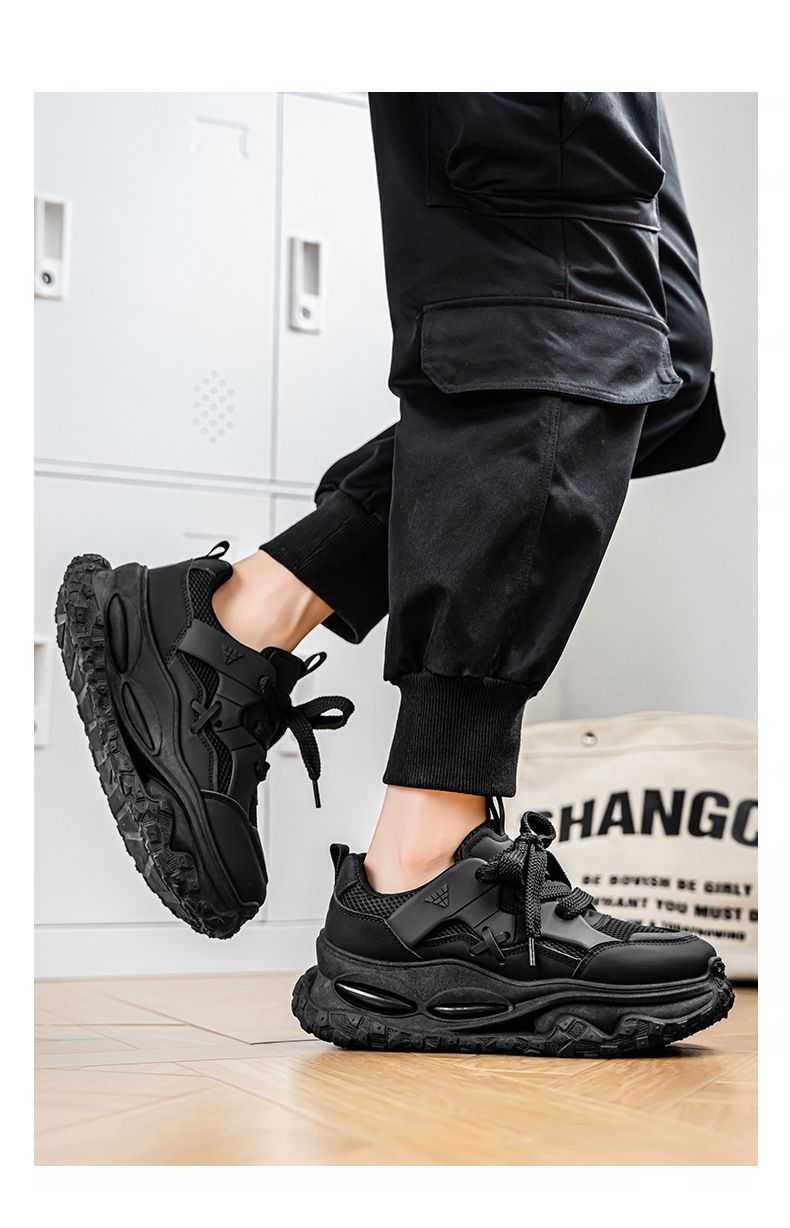 Sneakers da uomo in mesh traspirante - Scarpe da corsa leggere e ammortizzate con rinforzo nascosto in altezza | Scarpe estive casual e da tennis per adolescenti e giovani adulti_voghion.com