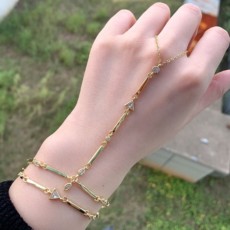 Set di bracciali geometrici da donna, stile minimalista, alla moda, impilabili, per donne, alla moda, stile boho chic, con catena a mano, regalo per lei_voghion.com