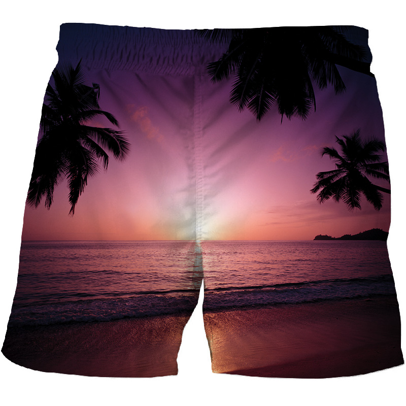 Zomer grappige 3D-print strandshorts mode fitness casual sneldrogende bermuda hardloopshort surf badmode badmode_voghion.com