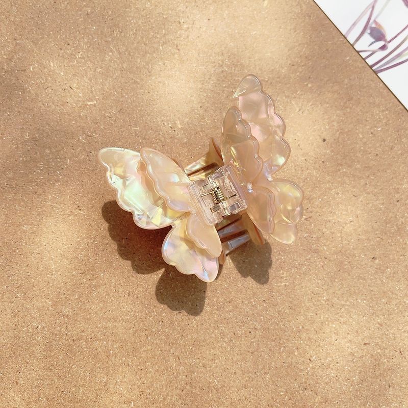 Acetic Acid Girl Double Layer Butterfly Clip Sweet And Fairy Net Red Hair Accessories Hair Clip Half Clip_voghion.com