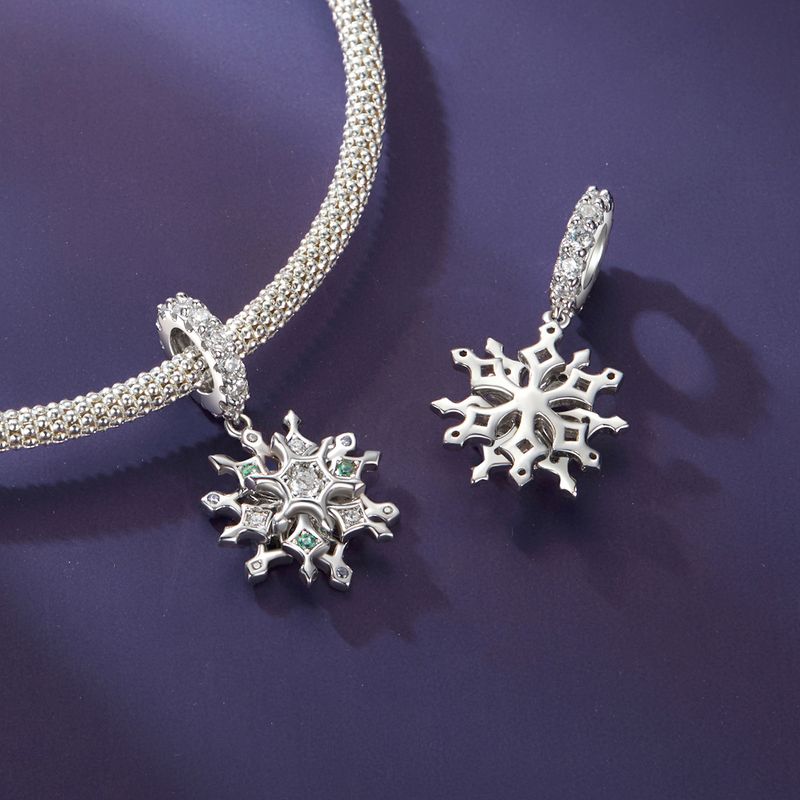 Dazzling Fireworks Pendant Charm Sterling Silver Charm_voghion.com