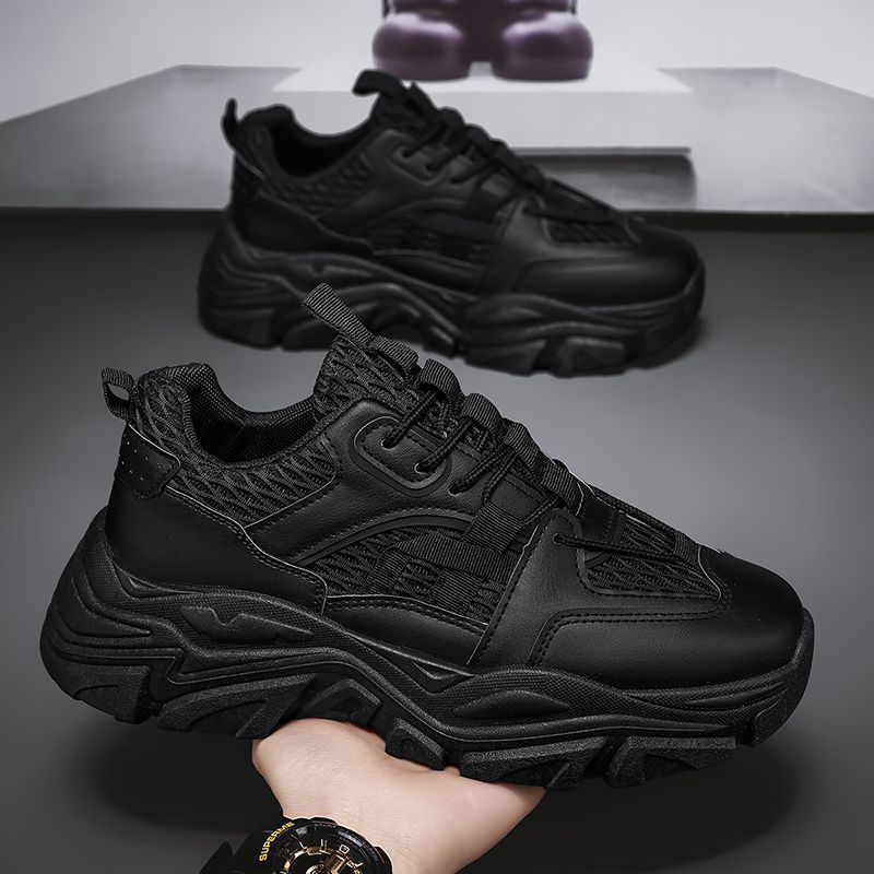 Men's Spring Mesh Breathable Brand Versatile Sports And Leisure Men's Thick Sole With Increased Height Inside Dad's_voghion.com