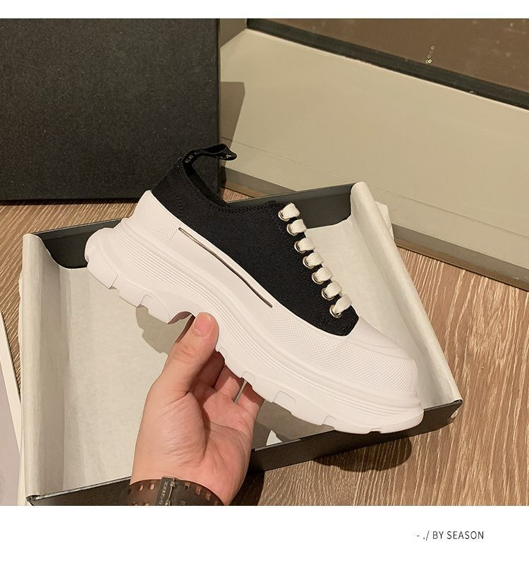 M. DUK/Malduke Ultra Thick Canvas Women's Shoes Soft Sole Pure Original Short Stature Handsome, Lightweight And_voghion.com