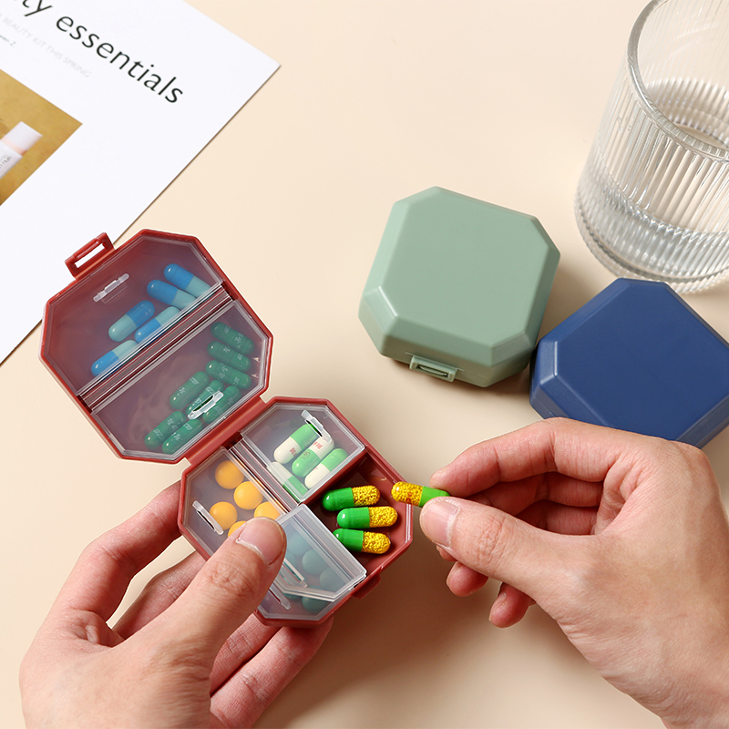 Pill 6 Grids Box Organizer Portable Travel Pills Case Tablets Drug Vitamin Capsule Holder Double Dustproof s_voghion.com