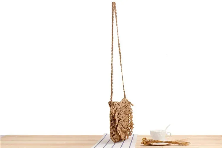 Borse estive in paglia per donna, fatte a mano, con nappe, da spiaggia, in rafia e rattan, intrecciate, per le vacanze, a tracolla, pochette 250804_voghion.com