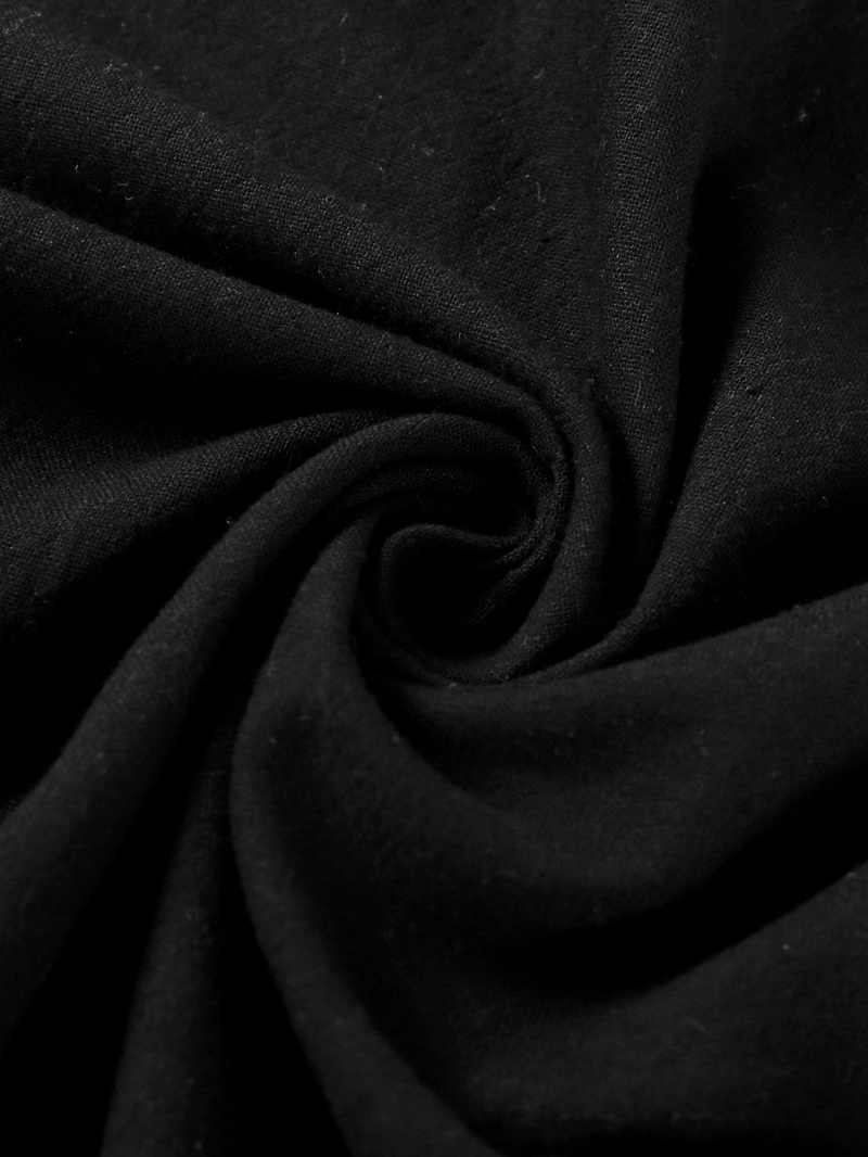 Camicia da uomo in lino di cotone con bottoni a maniche corte in tinta unita con risvolto estivo_voghion.com