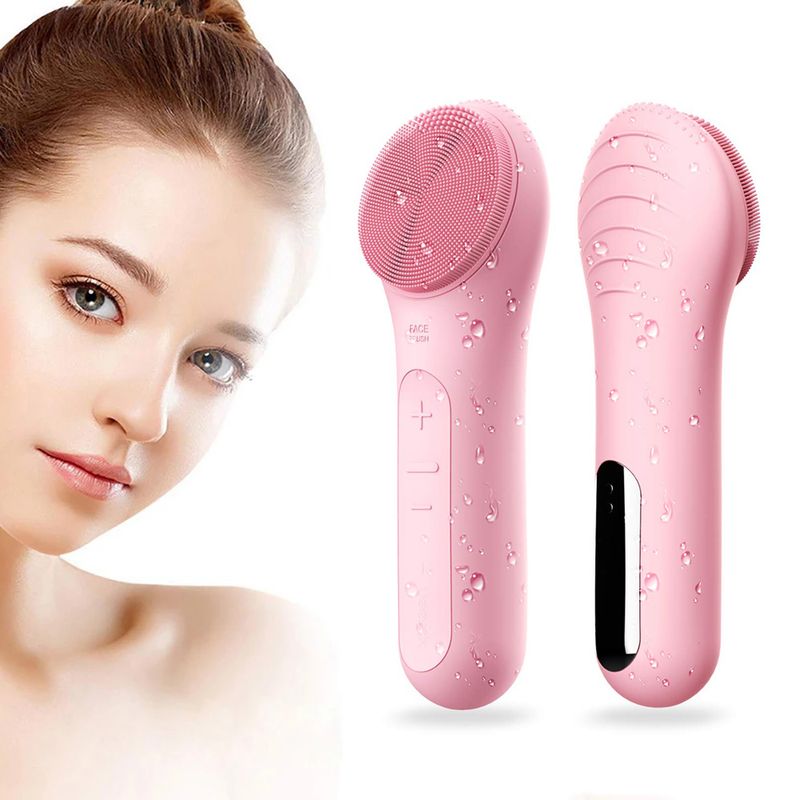 Sonic Electric Gesichtsreinigungsbürste Gesichtsmassage Hautpflege Silikon-Gesichtsreiniger Tiefenreinigung der Poren Haut Gesichtsreinigungsbürste_voghion.com
