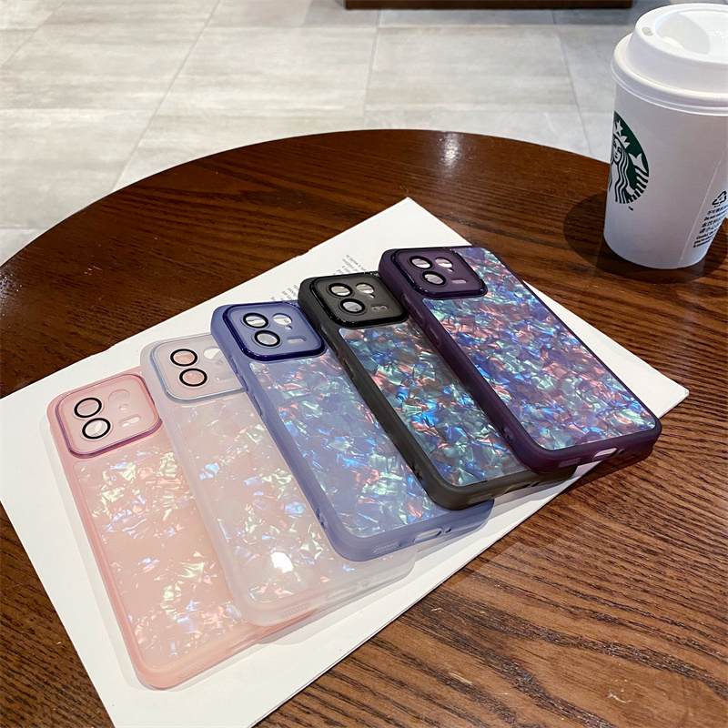 Fashion Laser Shell Pattern Phone Case For Xiaomi 13 Pro 12 12X 11 Lite Silicone Soft Camera Protection Shockproof_voghion.com