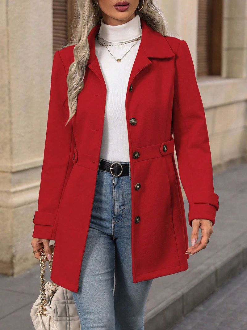 2025 Autumn Winter Lapel Women's Woolen Suit Slim Fit Elegant Coat Jacket_voghion.com