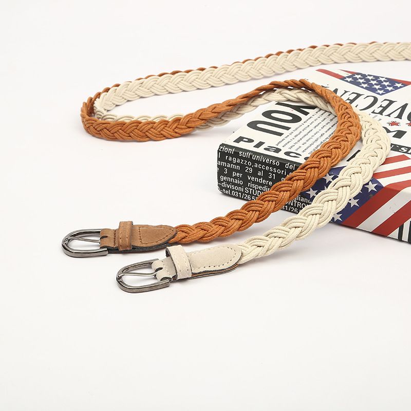 Nouvelle ceinture décorative tressée fine et décontractée pour jupe pour femme_voghion.com