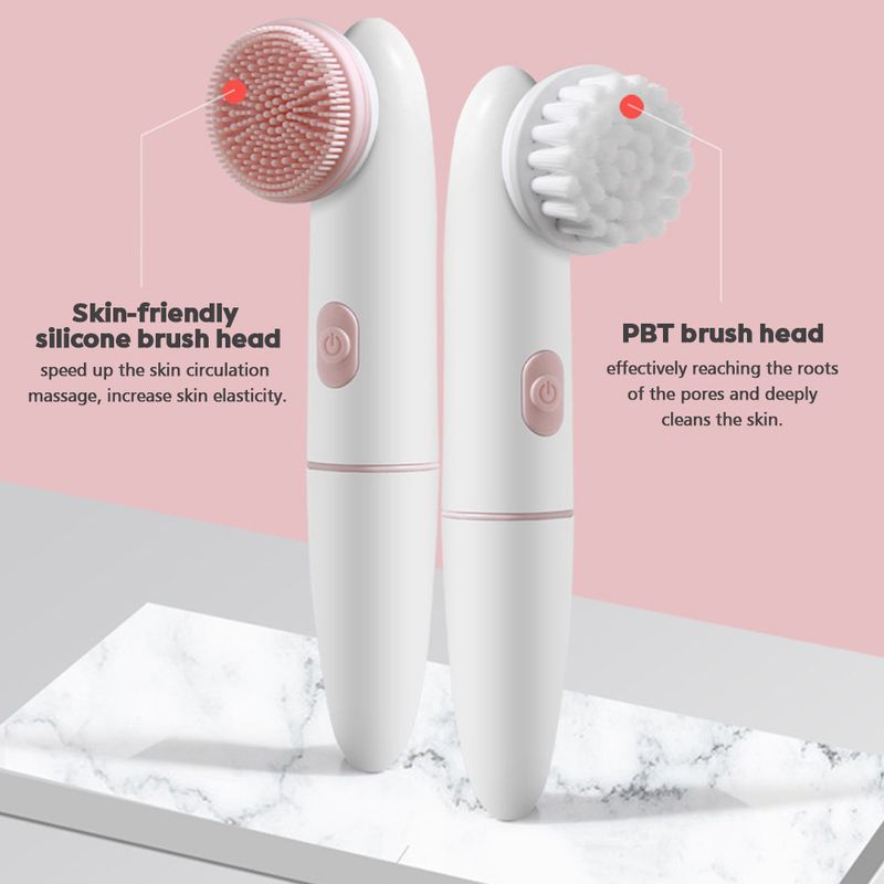 Novo 2-em-1 silicone limpeza facial dos poros e beleza limpador elétrico ultrassônico_voghion.com