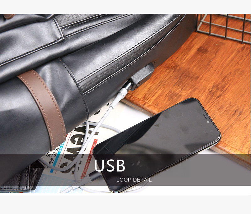 New backpack USB charging men's business backpack large capacity travel backpack student backpack computer bag_voghion.com