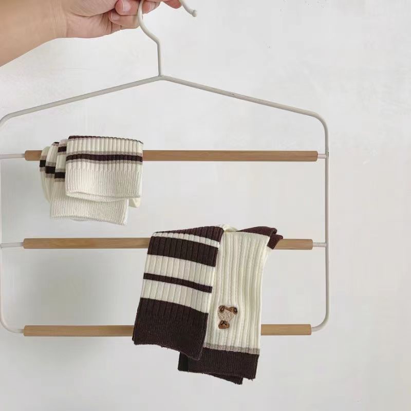 Bear Mid Tube kojinės moterims Ins Trendy All Match Japoniškos mielos pavasario ir rudens korėjietiškos versijos Studentų sportinės žiemos mergaičių kojinės_voghion.com