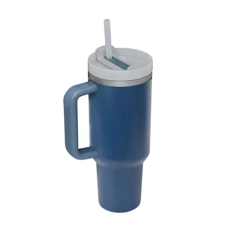 Large capacity 40oz car with straw handle Portable Ice Bully Cup American 304 stainless steel thermos cup_voghion.com