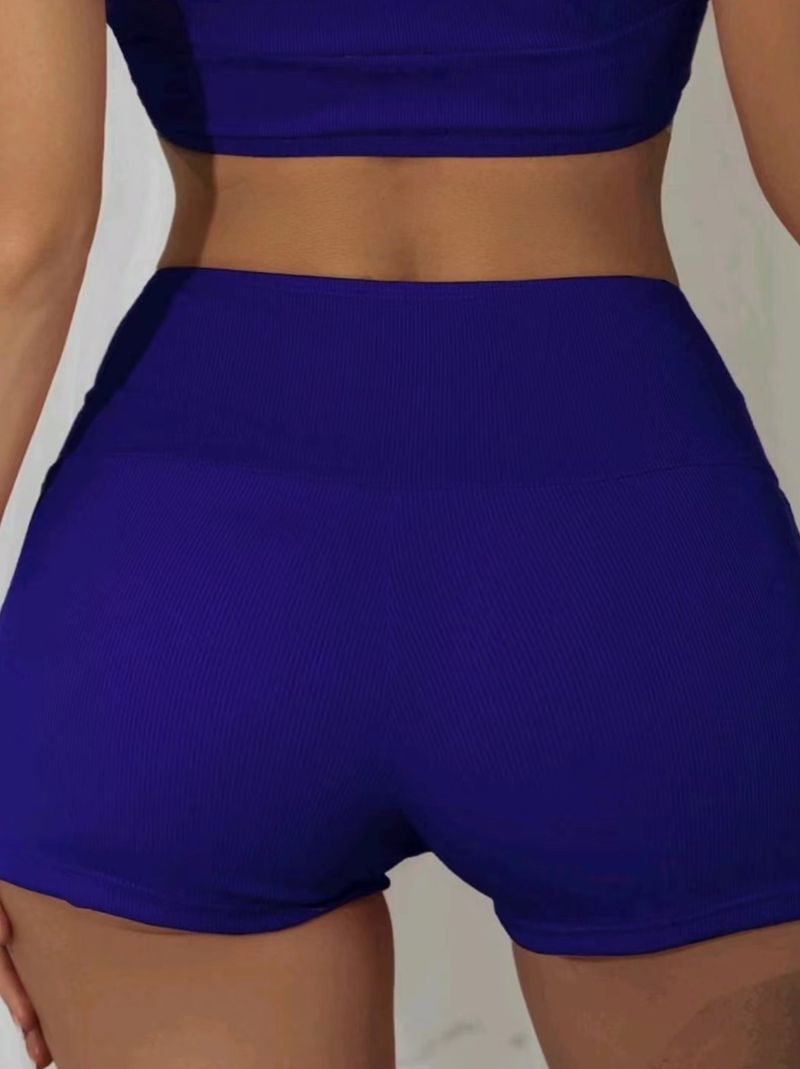 Swim Printed Damen Boxer Konservative High Waist Kordelzug Strand Single Shorts_voghion.com
