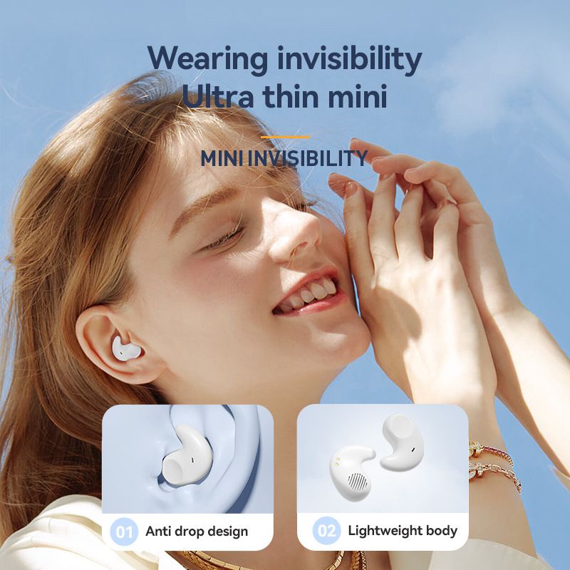 M51 Mini Side Sleeping Sleep TWS Patent Private Model Huaqiangbei Noise Reduction Bluetooth Earphones_voghion.com