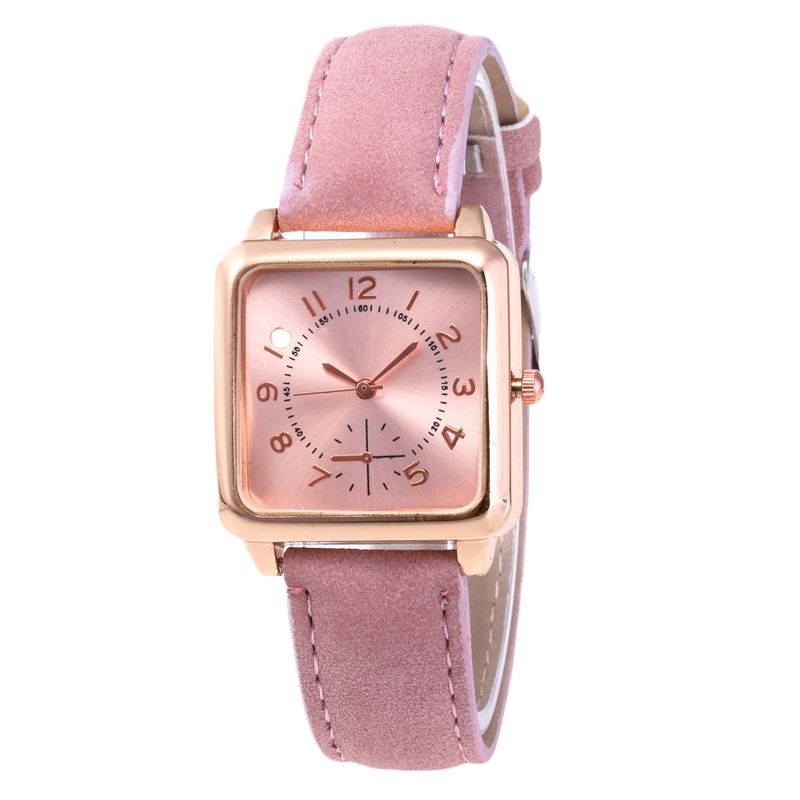 Yamaler orologio da polso analogico al quarzo analogico da donna con cinturino in pelle quadrante quadrato con numeri arabi_voghion.com