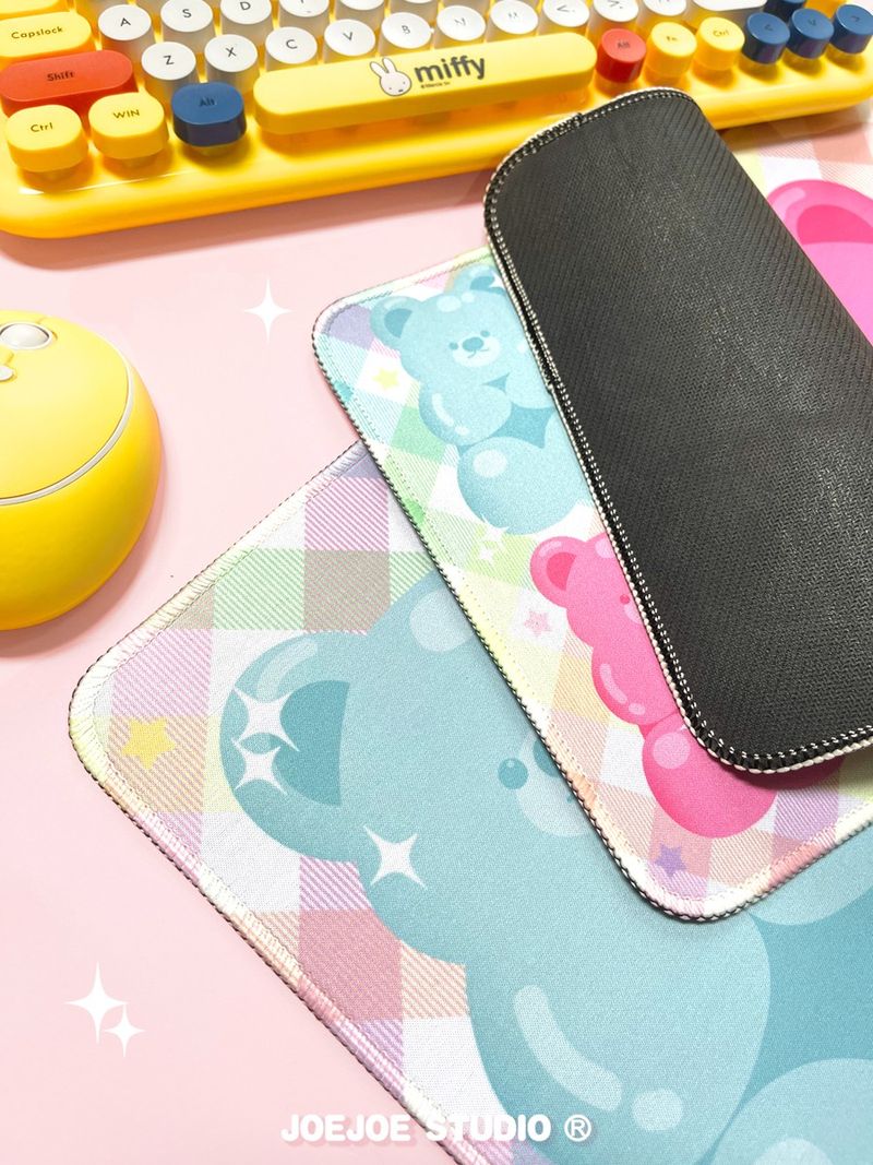 Unbeatable Quality JoeJoe Original Bear Candy Mouse Pad Fabric Cute Computer E-Sports Office Desktop Game Mat Plaid_voghion.com