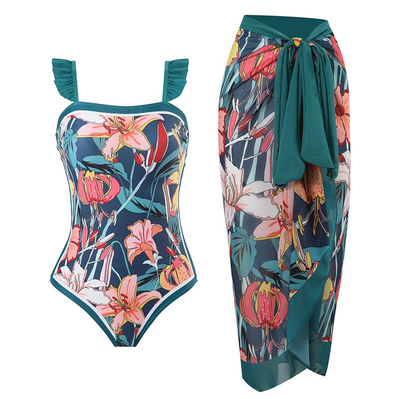 Dame jumpsuit chiffon nederdel strand badedragt_voghion.com